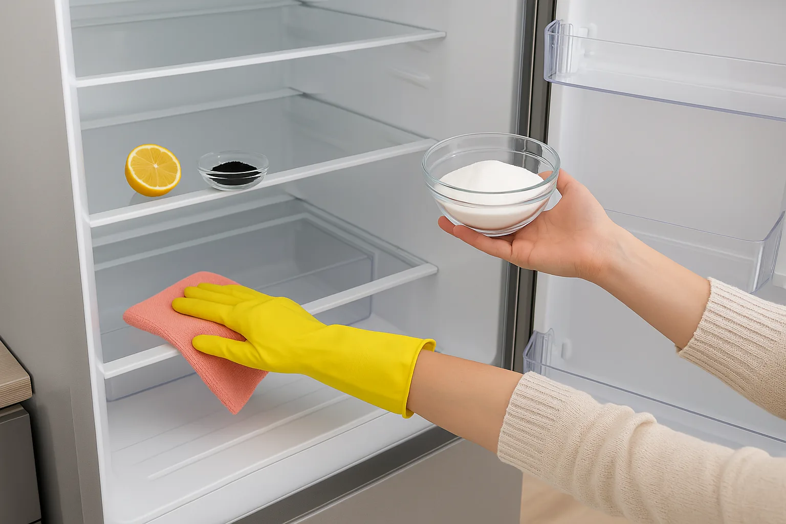 سریع‌ترین روش‌ها برای رفع بوی بد یخچال